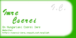 imre cserei business card